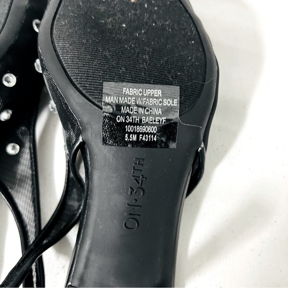 ON 34th Womens Baeley Heels Pump Slingback Mesh Bling Sandals Size 5.5M NWOT - Picture 7 of 9